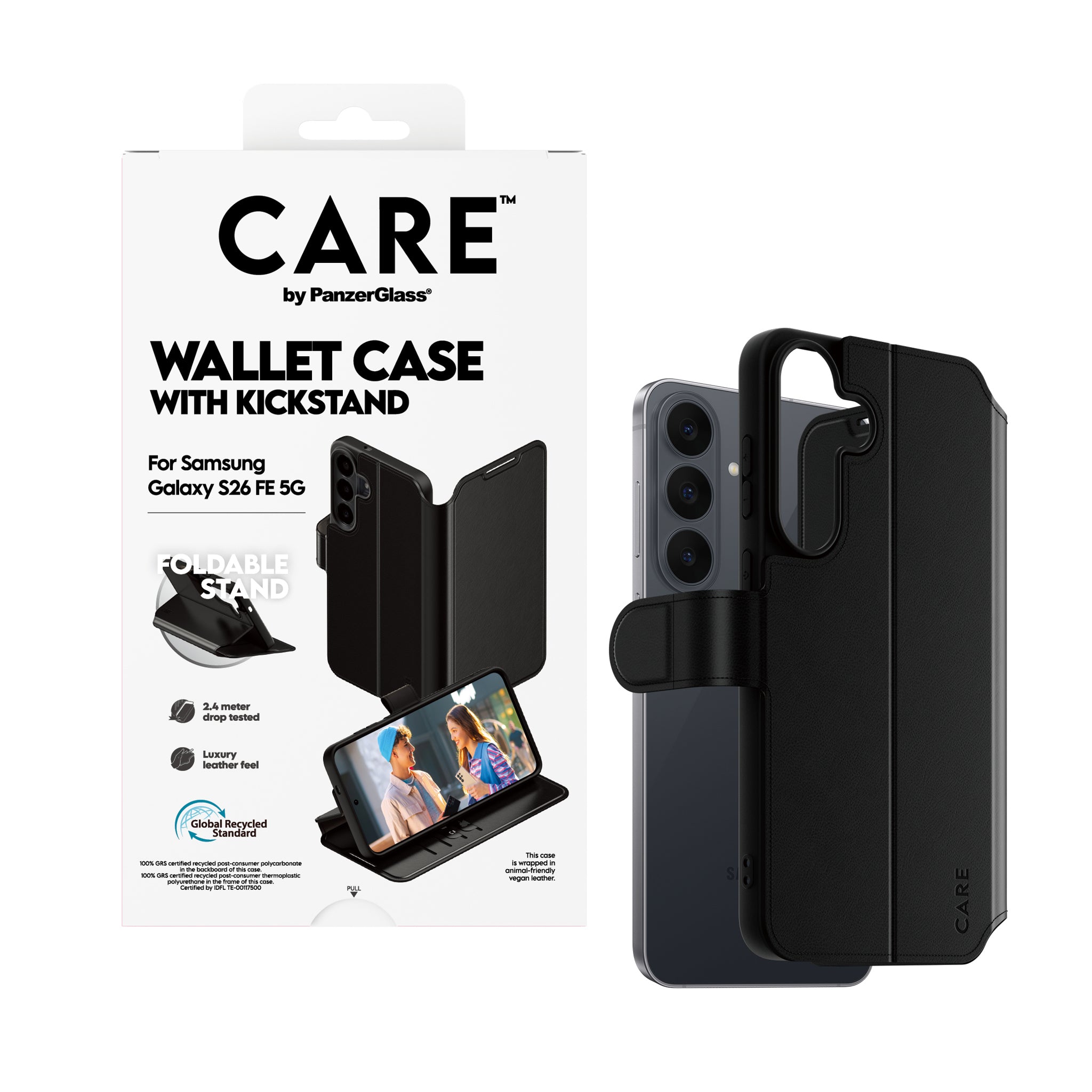 CARE™ by PanzerGlass® Wallet Case Black Samsung Galaxy S26 FE